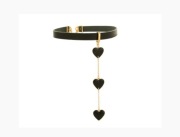 Choker Colibra skórzany serca