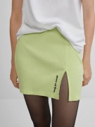 BERSHKA spódnica limonkowa NAPIS ready for success r . L 0585.019.520