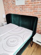 Łóżko tapicerowane Ikea TUFJORD 160 cm - zieleń butelkowa