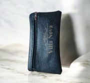 Skórzany portfel etui na klucze saszetka czarna Villa Nowa