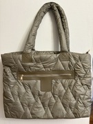 Torebka na zimę kolor khaki pojemna na ramię 