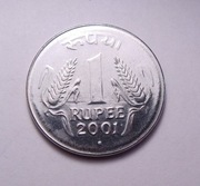 Indie 1 rupia 2001 Noida PIĘKNA!