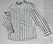 Bruuns bazaar koszula biała w paski 140/146 modna chłopiec