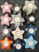 Świecznik betonowy. Świecznik gwiazda . Zestaw zawiera tealight.