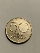Norwegia 50 ore 1983r. stan bdb
