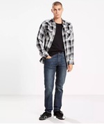 Levis 511 Przylegające SPODNIE JEANS przecierany niebieski - W34/L32