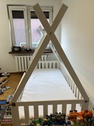 Łóżko dziecięce tipi 100x200 duże lite drewno 