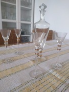 Karafka z kieliszkami Art deco