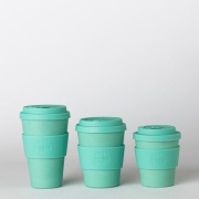 ecoffee cup ZESTAW L+M+S (400ml+340ml+240ml) - turkus