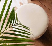 Puf pufka pufa handmade welur biała Senso Studio