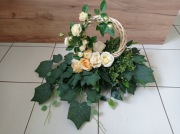 WIĄZANKA NA GRÓB CMENTARZ STROIK RUSTYKALNY KOMPOZYCJA Sztuczne Kwiaty