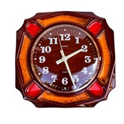 Zegar ścienny kuchenny Europa, Niemcy, Lata 70. Ceramiczny vintage retro