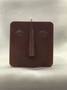 Naturalna Brązowa Świeca Sojowa Twarz I Handmade
