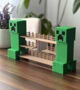 Stojak na figurki z Kinder Joy – styl Minecraft Creeper