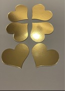 Złote serduszka 6 szt