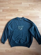 Vintage Carlo Colucci bluza unisex oversize 90s grafitowa haft big logo y2k