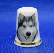 Naparstek Kolekcjonerski Porcelanowy Gulid  - Husky