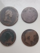 Zestaw 4 monet - Austria i Wielka Brytania Polska - XIX-XX Wiek.