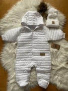 Kombinezon niemowlęcy wiosna jesień, ortalionowy, pikowany