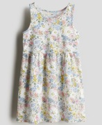 H&M Sukienka bez Rękawów w Kwiatuszki Rozmiar 134/140