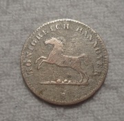 Niemcy Hannover Królestwo Jerzy V Welf 1 grosz groschen 1858 KM# 236 Srebro