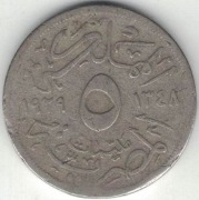 Egipt 5 milimów milliemes 1929 - 21 mm