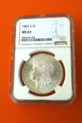 USA 1 dolar 1882 S  Morgan  NGC  MS63  /rzadka/