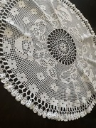 ECRU OBRUS  SZYDEŁKOWY RĘCZNA ROBÓTKA  