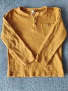 Tshirt prążki żółty pomarańczowy 122