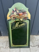 Tablica menu potykacz szyld do restauracji lub hotelu vintage