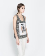 ZARA W&B bluzka top w KWIATKI rS