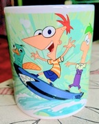 Nowy Kubek Ceramiczny Fineasz i Ferb prezent dla dziecka