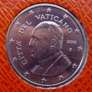 WATYKAN  2016 5 CENTÓW UNC !!!!!!!!!!