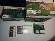 2x zestaw Bosch 18V Pilarka Młotowiertarka dla Taty, Męża 3 lata Gwar.Prod.