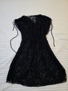 Pareo tunika plażowa ażurowa czarna regulowana rozmiar od XL do 3XL