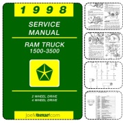 DODGE RAM 1500-3500 1998 Service Manual Instrukcja diagnostyki i napraw