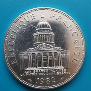 100 franków 1982 Francja   Srebro  0,900 waga 15 g