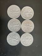 Komplet, wszystkie roczniki 5zl Rybak 6 sztuk w tym 5zl 1971