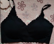 Biustonosz bezszwowy Czarny 2 szt i Beż 2 szt