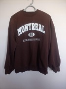 H&M brązowa bluza z napisem Montreal oversize 