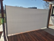 vidaXL Zwijana markiza boczna na taras, 180x500 cm, szara 