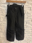 Spodnie zimowe  czarne, szelki 122-128cm