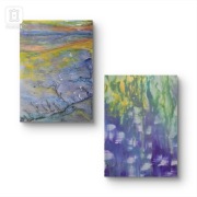 Kompozycja prac na płótnie,  70x50x2 cm, Swiat Podwodny 