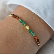 Bransoletka (cyrkonia, tygrysie oko, jadeit)