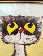 Obraz z kotem w ramie – stylowa grafika, dekoracja wnętrza 25cm x 38cm 