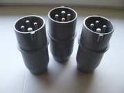 Wtyczka metalowa siłowa 4 x 16 A  380 V okrągłe bolce - 3 sztuki (komplet)