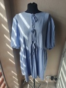 Sukienka lniana wiązana kokardki