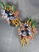 jesienny komplet nagrobny wieniec i bukiet