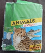 Topps Animals National Geographic naklejki box 30 saszetek