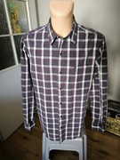 Timberland koszula męska w kratę L fioletowa biała bawełna 